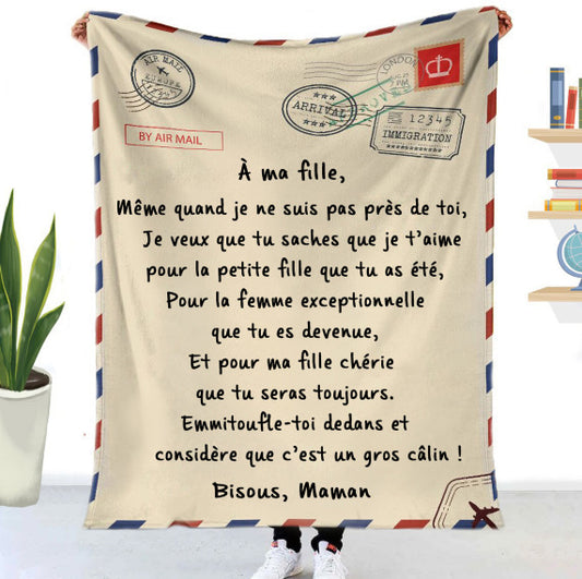 Envelope Letter Writing Flannel Blanket Message Air Conditioning Blanket Blanket Type Coral Fleece Blanket