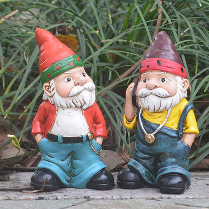 Dwarf Garden Ornament White Beard Old Dwarf Statue Resin Ornament And Statue Dwarf Garden Ornament