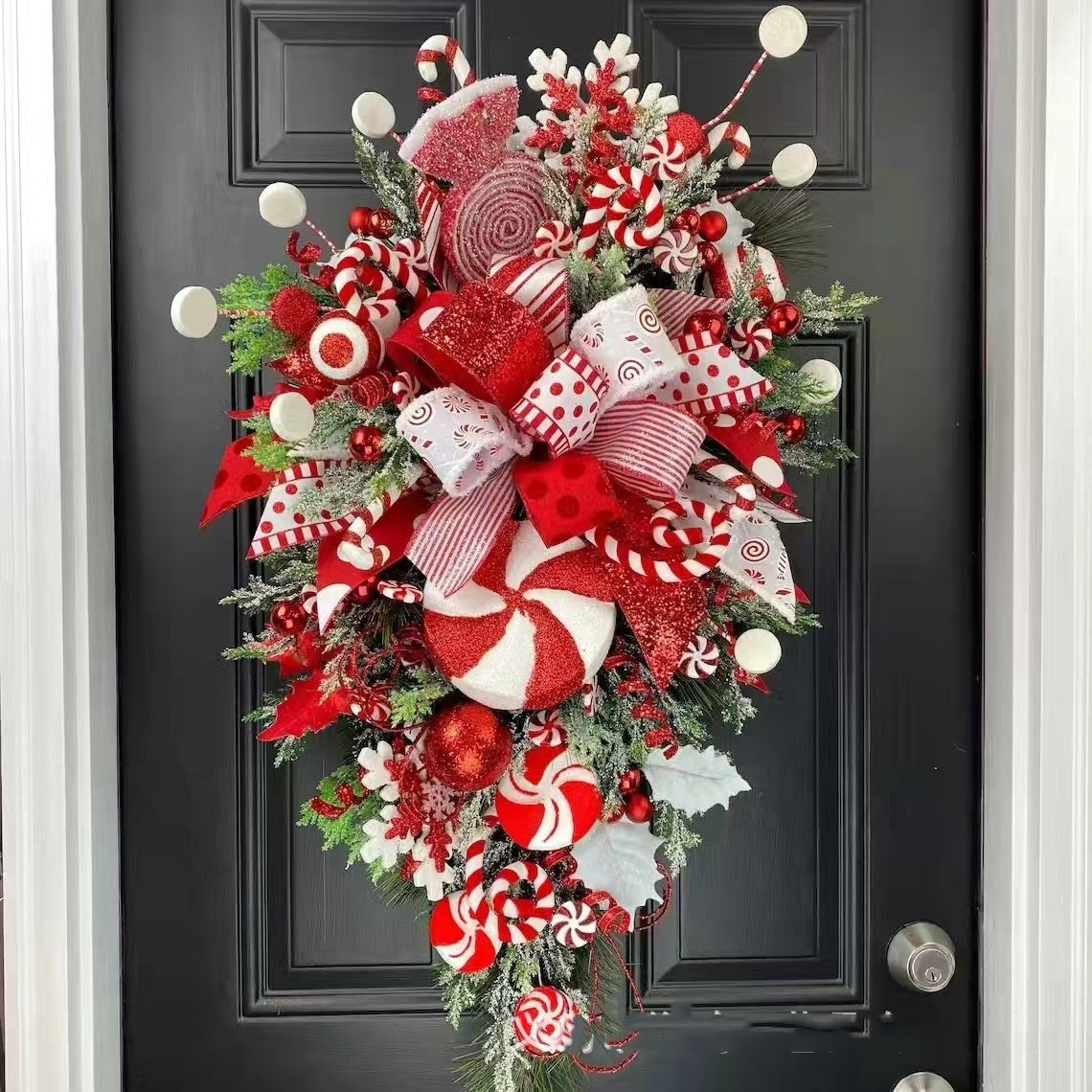 Christmas Wreath Candy Upside Down Holiday Decoration Wreath