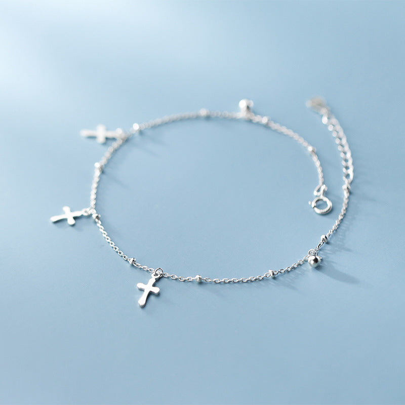 Pearl cross hand ornament
