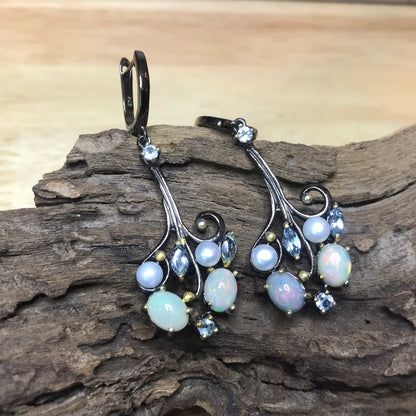 Ornament Moonstone Earrings