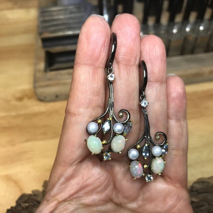 Ornament Moonstone Earrings