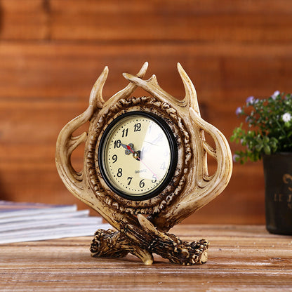 Antlers ornament clock