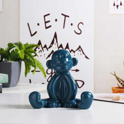 Balloon ceramic monkey ornament