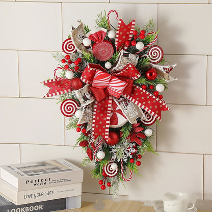 Christmas Wreath Candy Upside Down Holiday Decoration Wreath