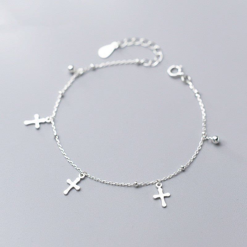 Pearl cross hand ornament