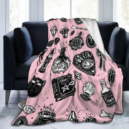 Halloween Witch Blanket Flannel Blanket