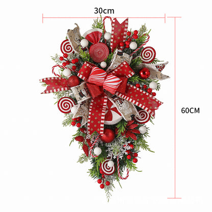 Christmas Wreath Candy Upside Down Holiday Decoration Wreath