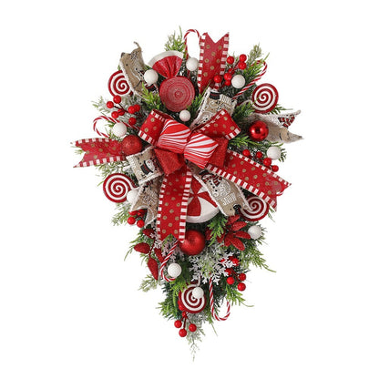 Christmas Wreath Candy Upside Down Holiday Decoration Wreath