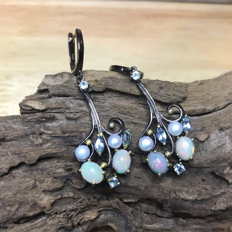 Ornament Moonstone Earrings