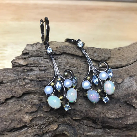 Ornament Moonstone Earrings